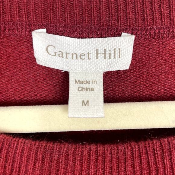 Garnet Hill 100% Cashmere Henley Sweater Minimalist Casual Women's Size Medium - Picture 11 of 13